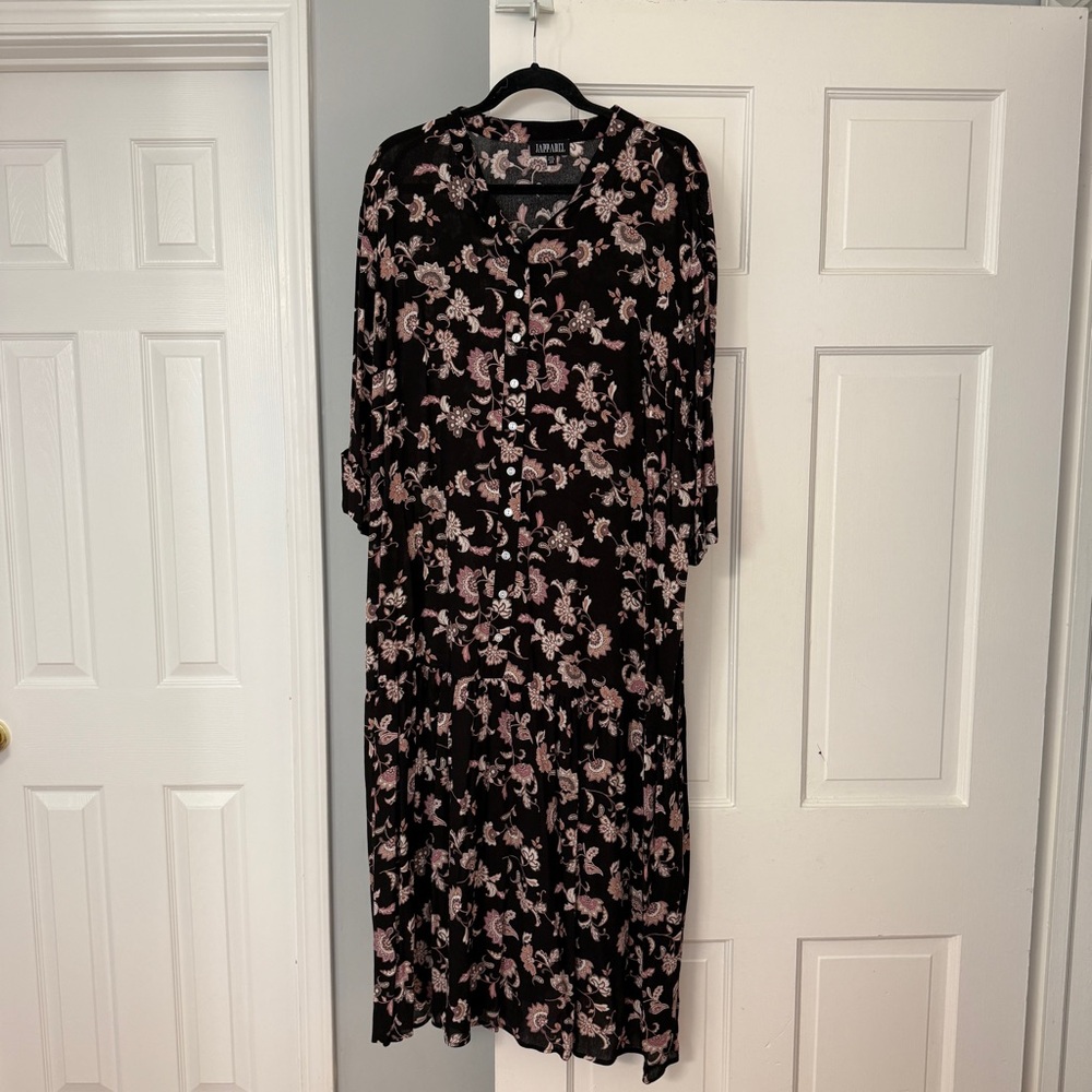 Floral Black and Pink Dress